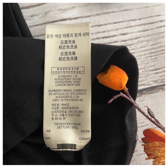 Burberry 3/4 Length Check Cuff Stretch-Cotton Top - Picture 5 of 9